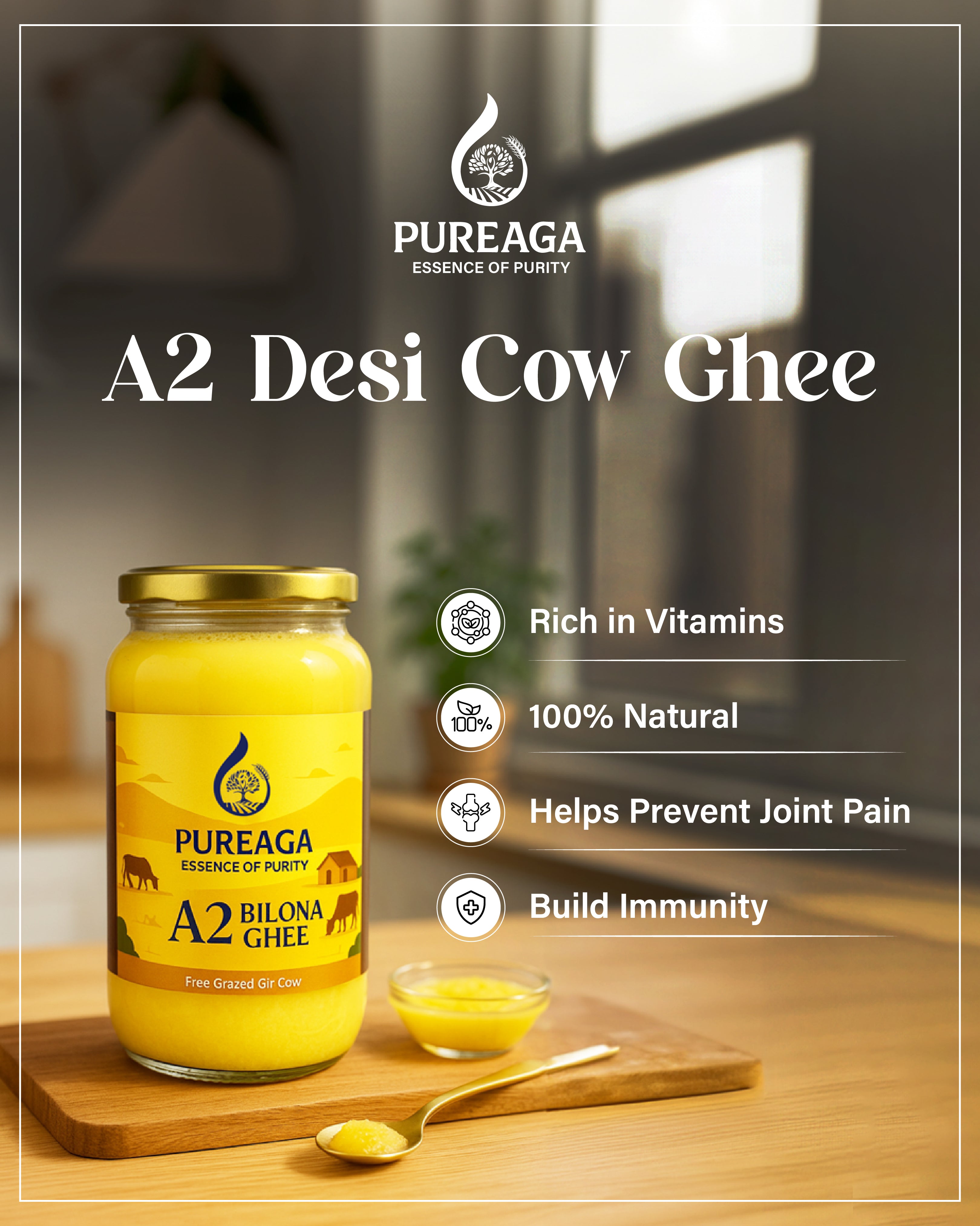 A2 Gir Cow Ghee - Made from Curd